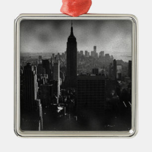 Black & White New York City Metal Ornament