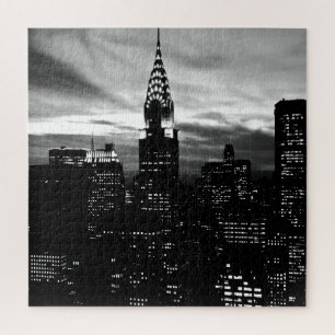 Black & White New York City Midtown Jigsaw Puzzle