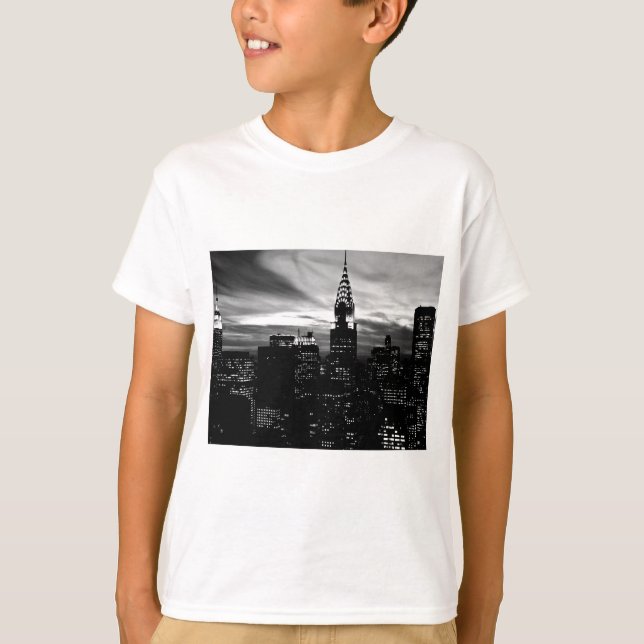 Black & White New York City Midtown T-Shirt (Front)