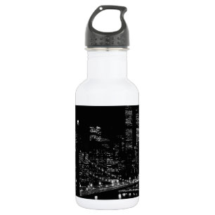 Black & White New York City Night 532 Ml Water Bottle