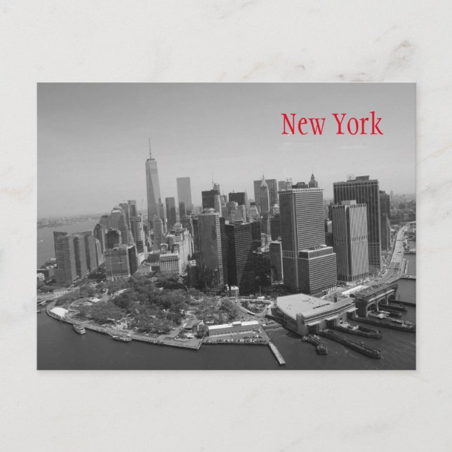 Black White New York City Postcard (Front)