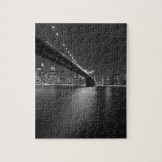 Black White New York City Skyline Jigsaw Puzzle