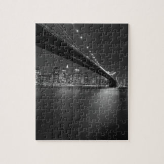 Black White New York City Skyline Jigsaw Puzzle