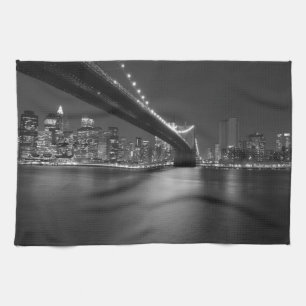 Black White New York City Skyline Kitchen Towel