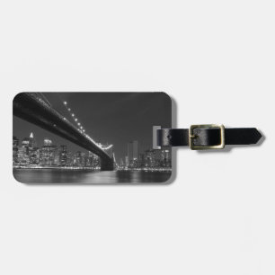 Black White New York City Skyline Luggage Tag