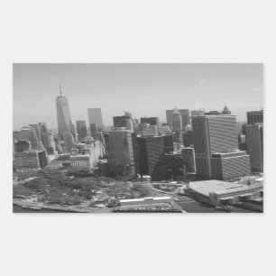 Black White New York City Skyline Sticker