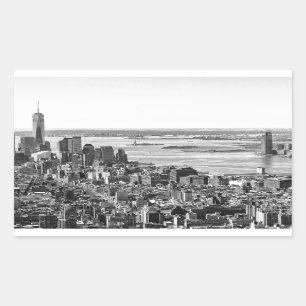 Black White New York City Skyline Sticker