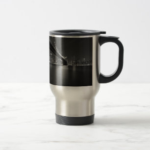 Black White New York City Skyline Travel Mug