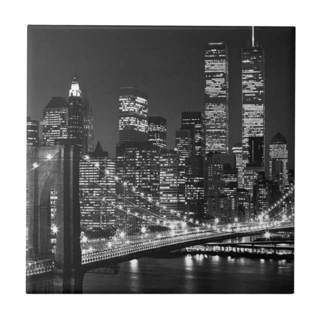 Black & White New York City Tile (Front)