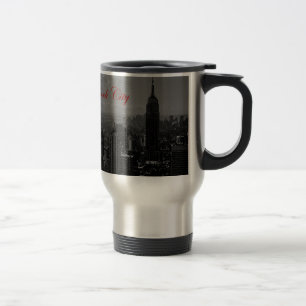 Black White New York City Travel Mug
