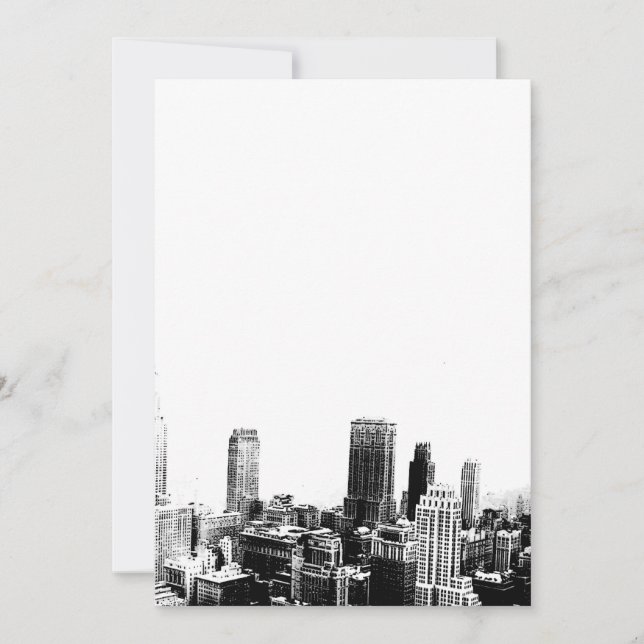 Black & White New York Invitation (Front)
