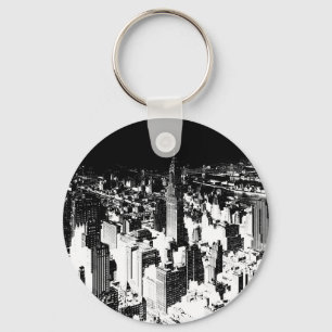 Black & White New York Keychain