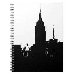Black White New York Silhouette Notebook