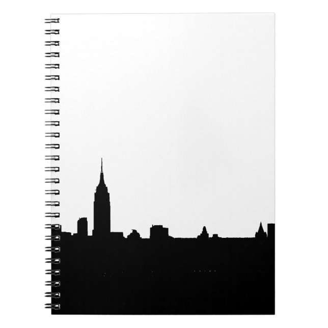 Black & White New York Silhouette Notebook (Front)