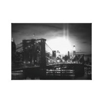 Black & White New York Skyline Wrapped Canvas