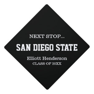 Black White Next Stop Graduation Cap Topper
