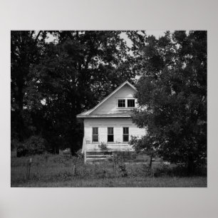 Black & White Old Abandoned Farmhouse 16x20 Poster