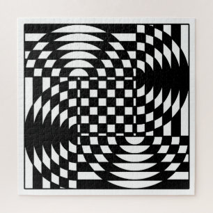 Black & White Op-Art Jigsaw Puzzle