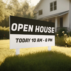 Black & White Open House l Real Estate  Banner