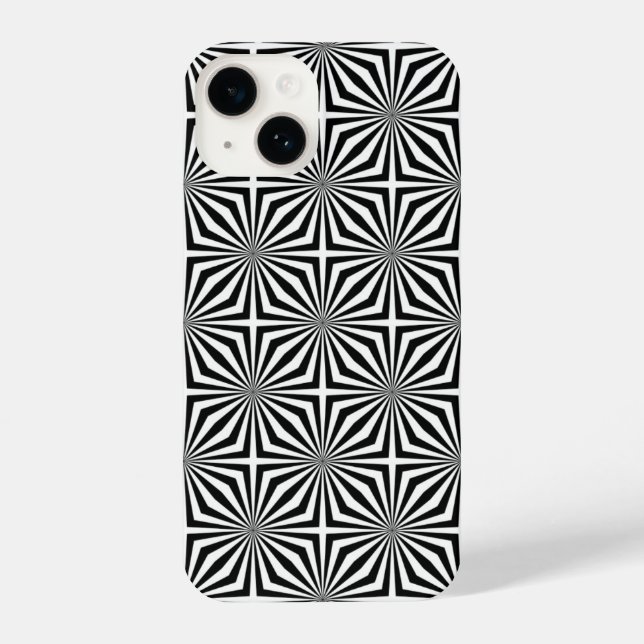 Black & White Optic Pattern iPhone Case (Back)