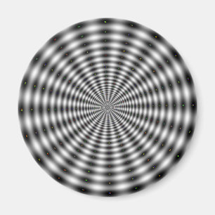 Black & White Optical Illusion Magnet