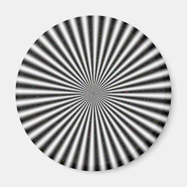 Black & White Optical Illusion Magnet (Front)