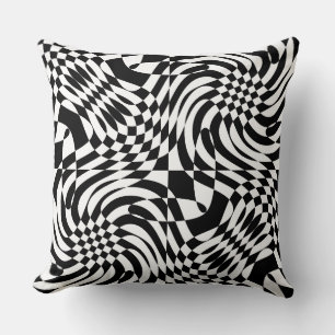 Black & White Optical Illusion Throw Pillow
