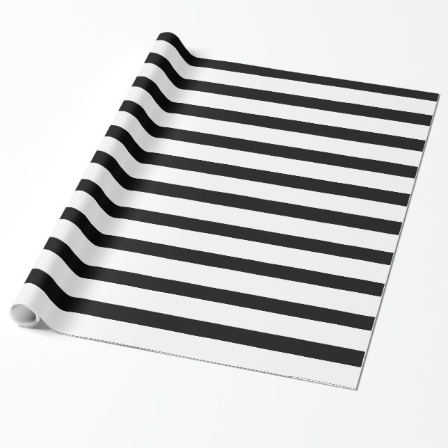 Black & White or Black & Customizable Colour Wrapping Paper (Unrolled)