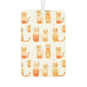 Black White Orange Cats Air Freshener