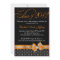 Black White Orange Polka Dot Graduation Invitation