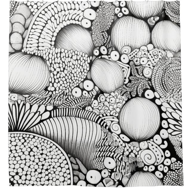 Black White Organic Geometric Pattern (Front)