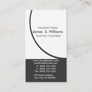 Black White Original Abstract Modern Business Card