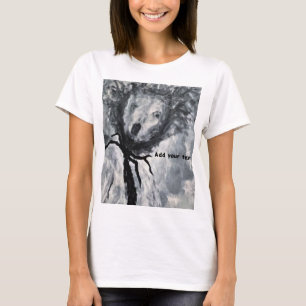 Black & White Original Artwork of Surprised Woman T-Shirt