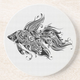 Black & White Ornate-Tattoo Art Coaster