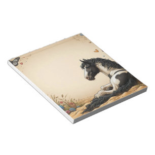 Black & White Paint Horse Notepad