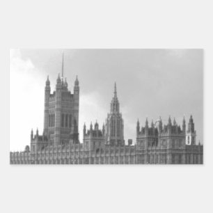 Black White Palace of Westminster Sticker
