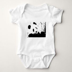 Black & White Panda Baby Bodysuit