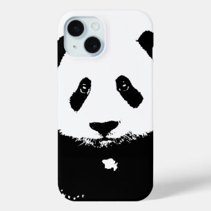Black & White Panda iPhone 15 Case
