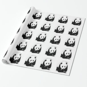 Black & White Panda Gift Wrapping Paper