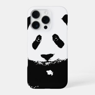 Black & White Panda iPhone 16 Pro Case