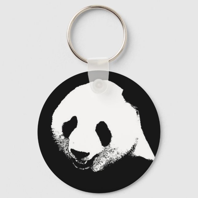 Black & White Panda Keychain (Front)