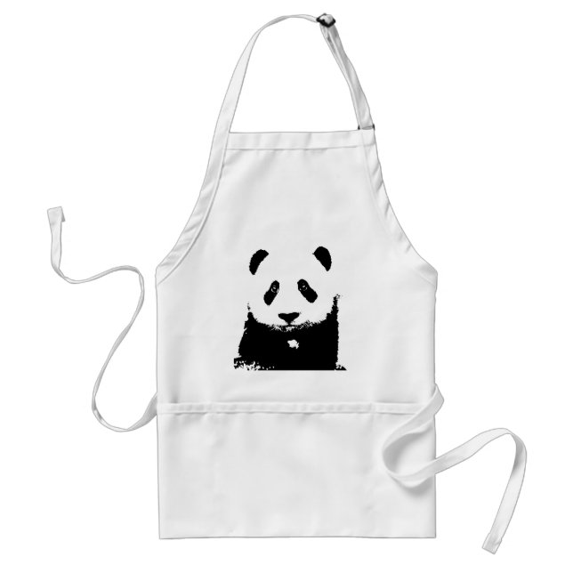 Black & White Panda Standard Apron (Front)