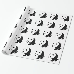 Black & White Panda Wrapping Paper