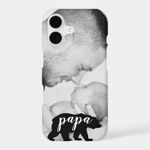 Black & White Papa Bear Father and Child Photo