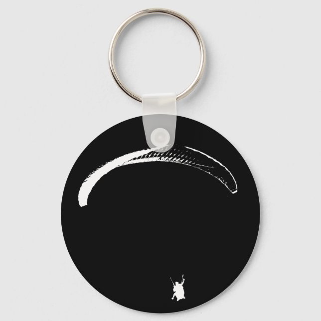 Black & White Parachute - Keychain (Front)
