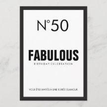 Black & White PARIS Theme FABULOUS 50TH Birthday