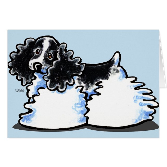 Black White Parti Cocker Spaniel (Devant horizontal)