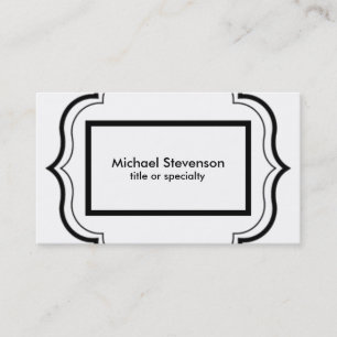 Black White Pattern Classical Damask Business Card