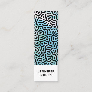 Black white pattern mini business card