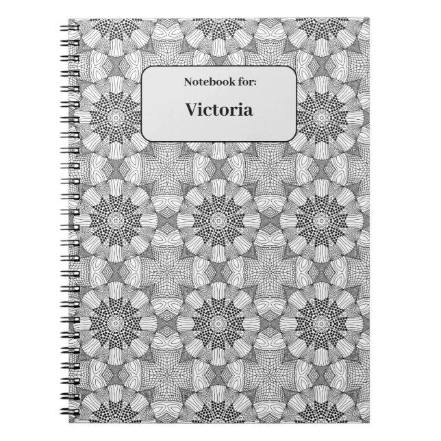 Black&White Pattern Notebook (Front)